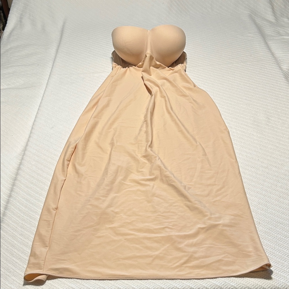 David's Bridal Strapless Dress/slip in Nude